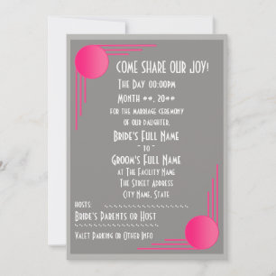 Invitation Mariage South Beach Deco