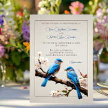 Mariage Spring Bluebirds