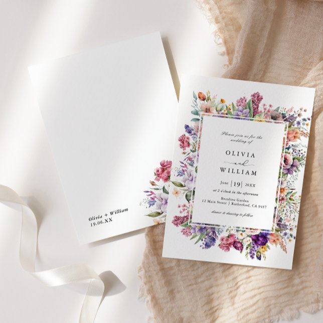 Invitation Mariage Spring Flower Garden Frame (Créateur téléchargé)