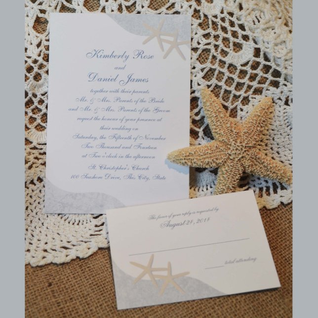 Invitation Mariage Starfish (Créateur téléchargé)