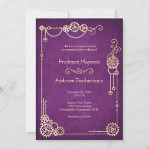 Invitation Mariage Steampunk