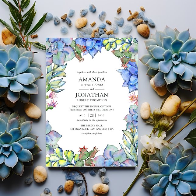 Invitation Mariage Succulent (Créateur téléchargé)