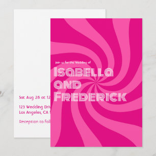 Invitation Mariage super de typographie rétro