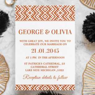Invitation Mariage sur impression africaine
