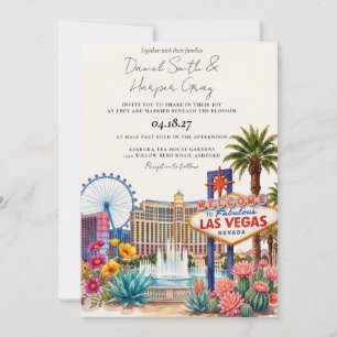 Invitation Mariage sur la ligne d'horizon du casino de destin