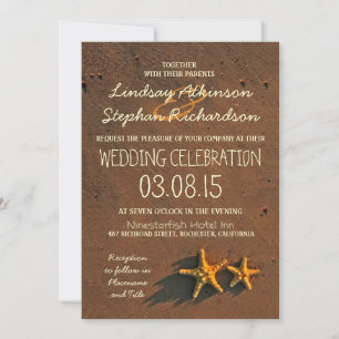 Invitation mariage sur la plage