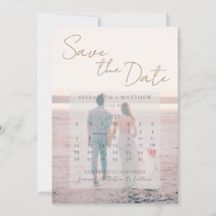 Invitation Mariage sur la plage au coucher du soleil, Enregis