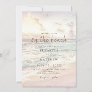 Invitation Mariage sur la plage au coucher du soleil | Mariag