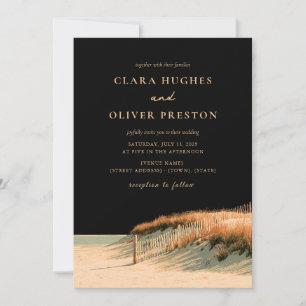 Invitation Mariage sur la plage dorée de Cape Cod Bayside Dun