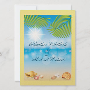 Invitation Mariage sur la plage / Événement - SRF