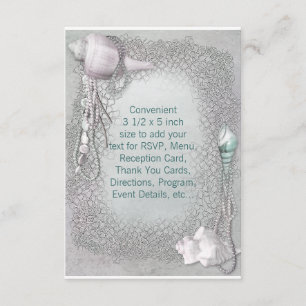 Invitation Mariage sur la plage RSVP coquillages