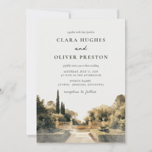 Invitation Mariage sur la terrasse du jardin italien Cypress