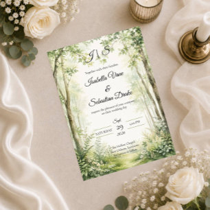 Invitation Mariage sur le chemin forestier