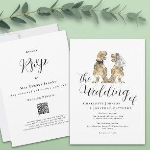 Invitation Mariage sur le thème des dinosaures