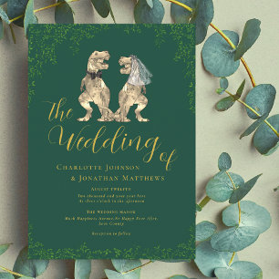 Invitation Mariage sur le thème des dinosaures