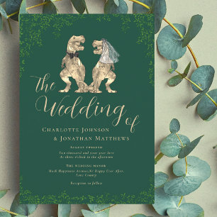Invitation Mariage sur le thème des dinosaures