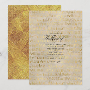 Invitation Mariage sur le thème égyptien