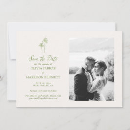 Invitation Mariage sur une île Photo Enregistrez la Date