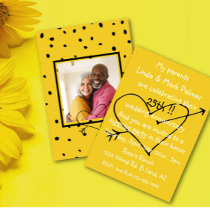 Invitation Mariage surprise Anniversaire Fun Party Photo