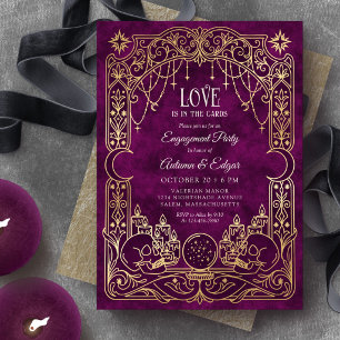 Invitation Mariage Tarot Halloween Gothique Bourgogne