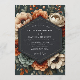 Invitation Mariage Terracotta Automnal Illustre