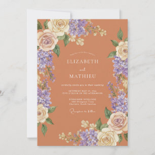 Invitation Mariage Terracotta Ethereal Bloom
