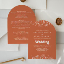 Mariage Terracotta Fleur Sauvage Blanche Avant & A