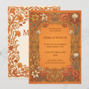 Invitation Mariage Terracotta Paisley