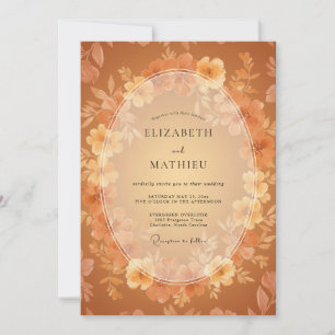 Invitation Mariage Terracotta Ranunculus Eucalyptus Assourdi