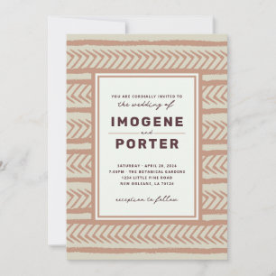 Invitation Mariage textile