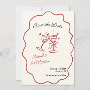 Invitation Mariage tiré à la main Enregistrer la date