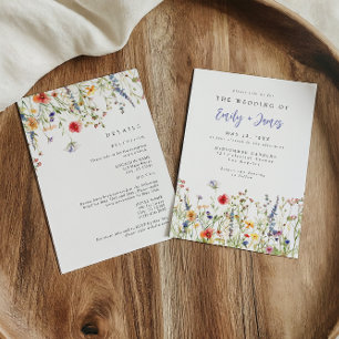 Invitation Mariage tout compris Bold Boho Wildflower