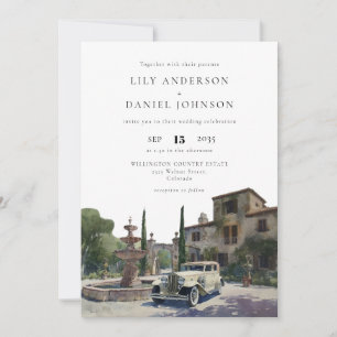 Invitation Mariage tout compris dans un domaine de vieille fo