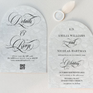 Invitation Mariage tout compris Monogram Romantique