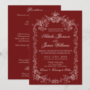 Invitation Mariage Tout En Un Bourgeoisie Ancienne Bourgogne