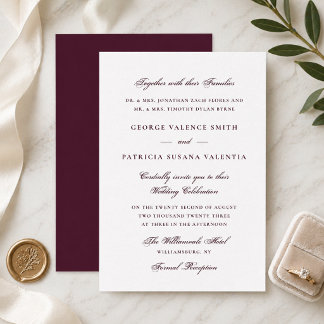 Invitation Mariage traditionnel bourguignon