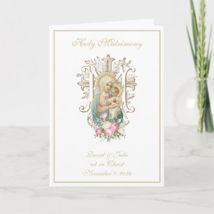 Invitation Mariage traditionnel catholique religieux Marie Jé