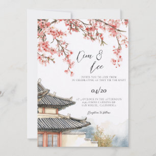 Invitation Mariage traditionnel coréen