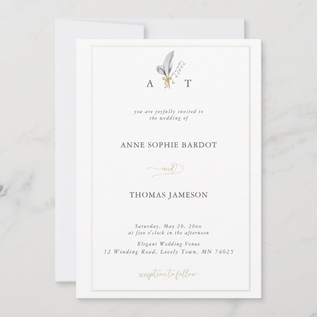 Invitation Mariage traditionnel du cadre de printemps Lily de (Devant)