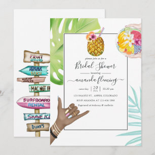 Invitation Mariage tropical à Hawaï Aloha