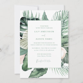 Invitation Mariage tropical botanique