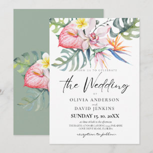 Invitation Mariage tropical Hawaï Mariage à thème