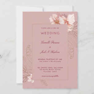 Invitation Mariage Tropical Pink