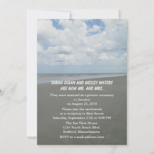 Invitation Mariage Tropical Réception Thématique Uniquement I