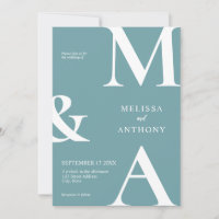 Mariage Turquoise minimaliste moderne