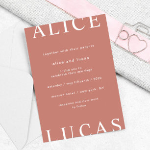 Invitation Mariage Ultra Moderne Écriture Élégante
