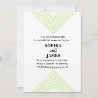 Invitation Mariage unique et minimaliste