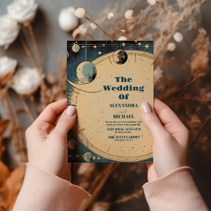 Invitation Mariage Univers Galaxie Espace Extra-Atmosphérique