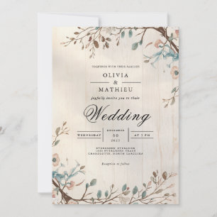 Invitation Mariage végétal doux