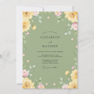 Invitation Mariage verdure de mousse beurrée